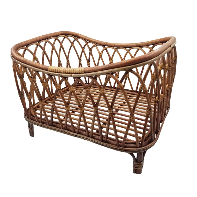 Small openwork rattan cradle – another view (2)