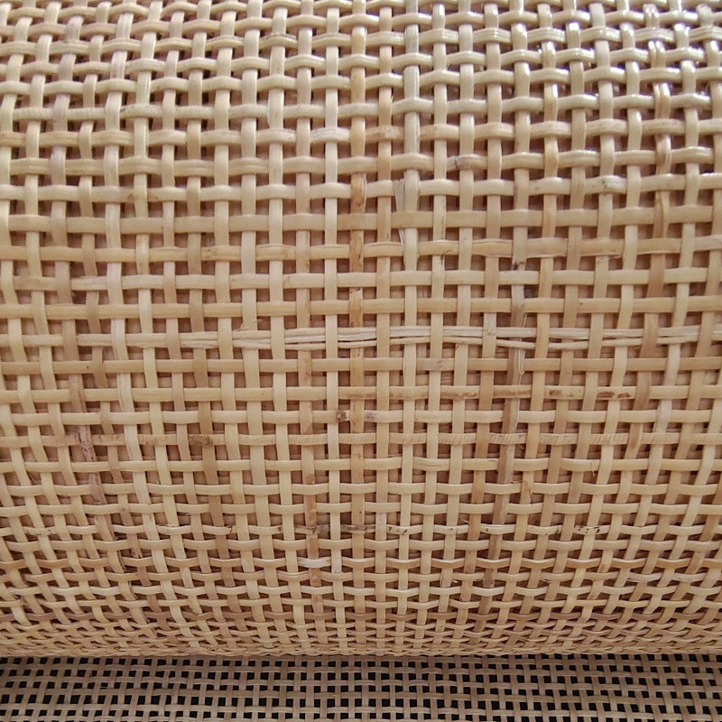Two-tone checkerboard rattan webbing roll – close-up detail