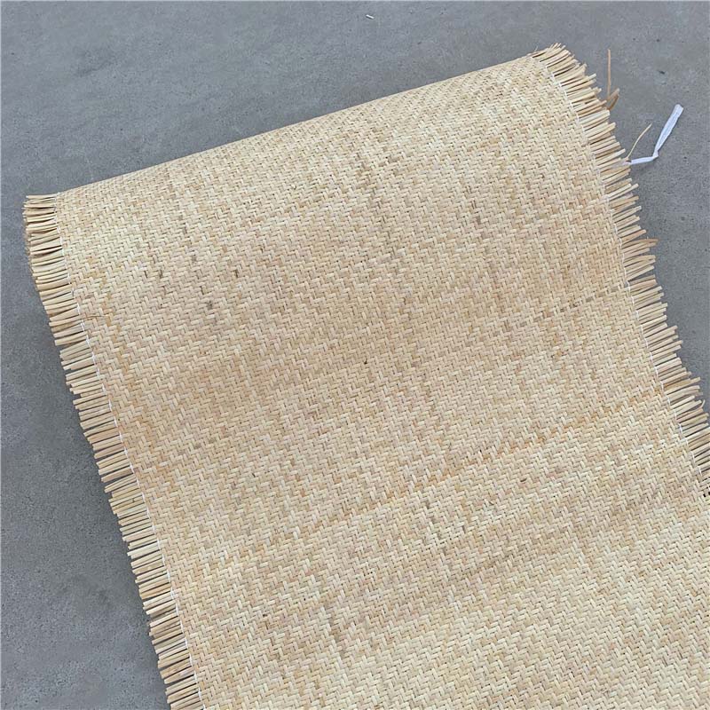 Crossed weave rattan cane webbing roll – close-up detail