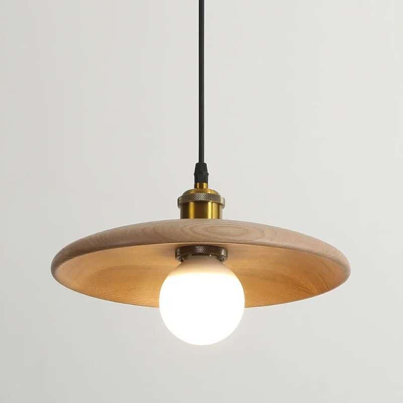 Curved arch wood pendant light