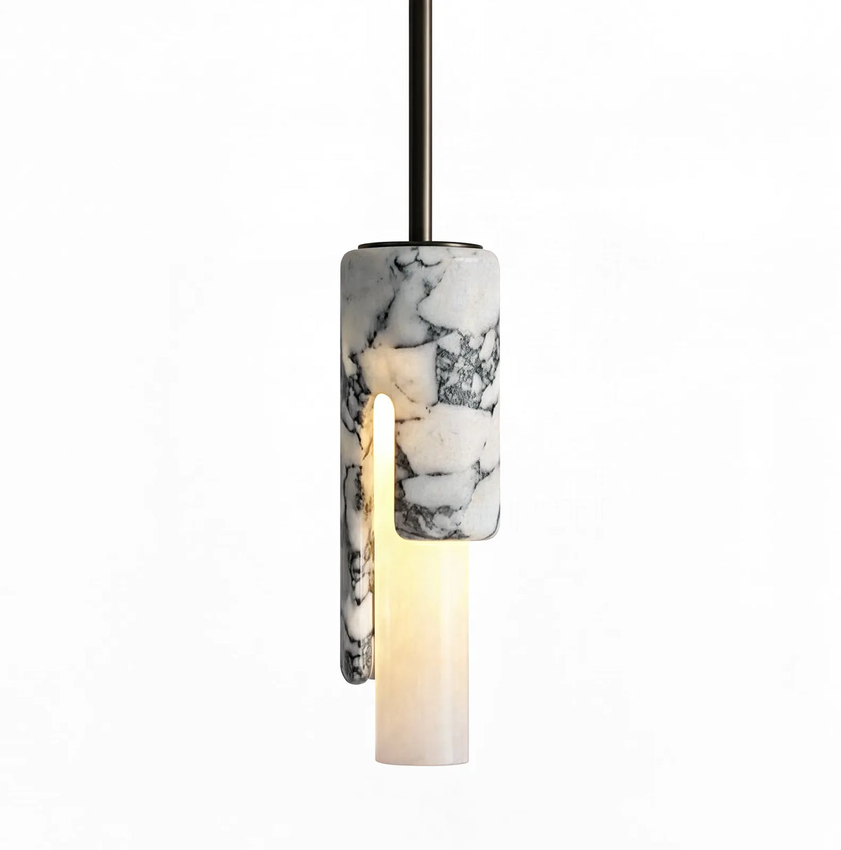 Syracuse marble column pendant light