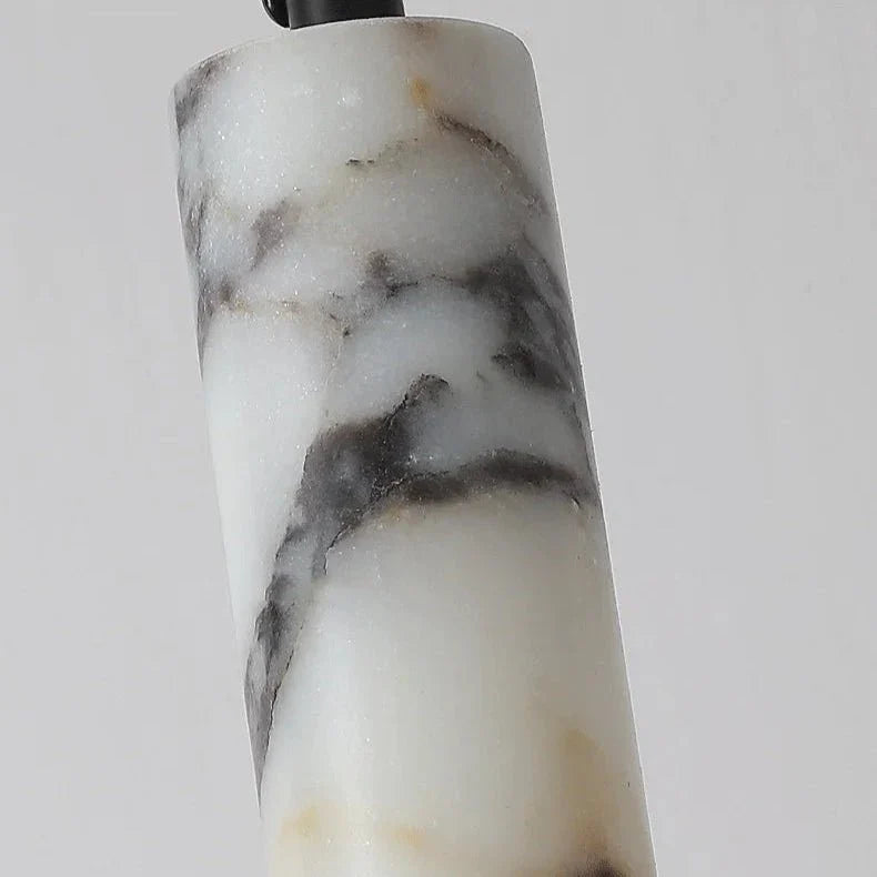 Sélinonte slim marble tube pendant light – close-up detail (2)