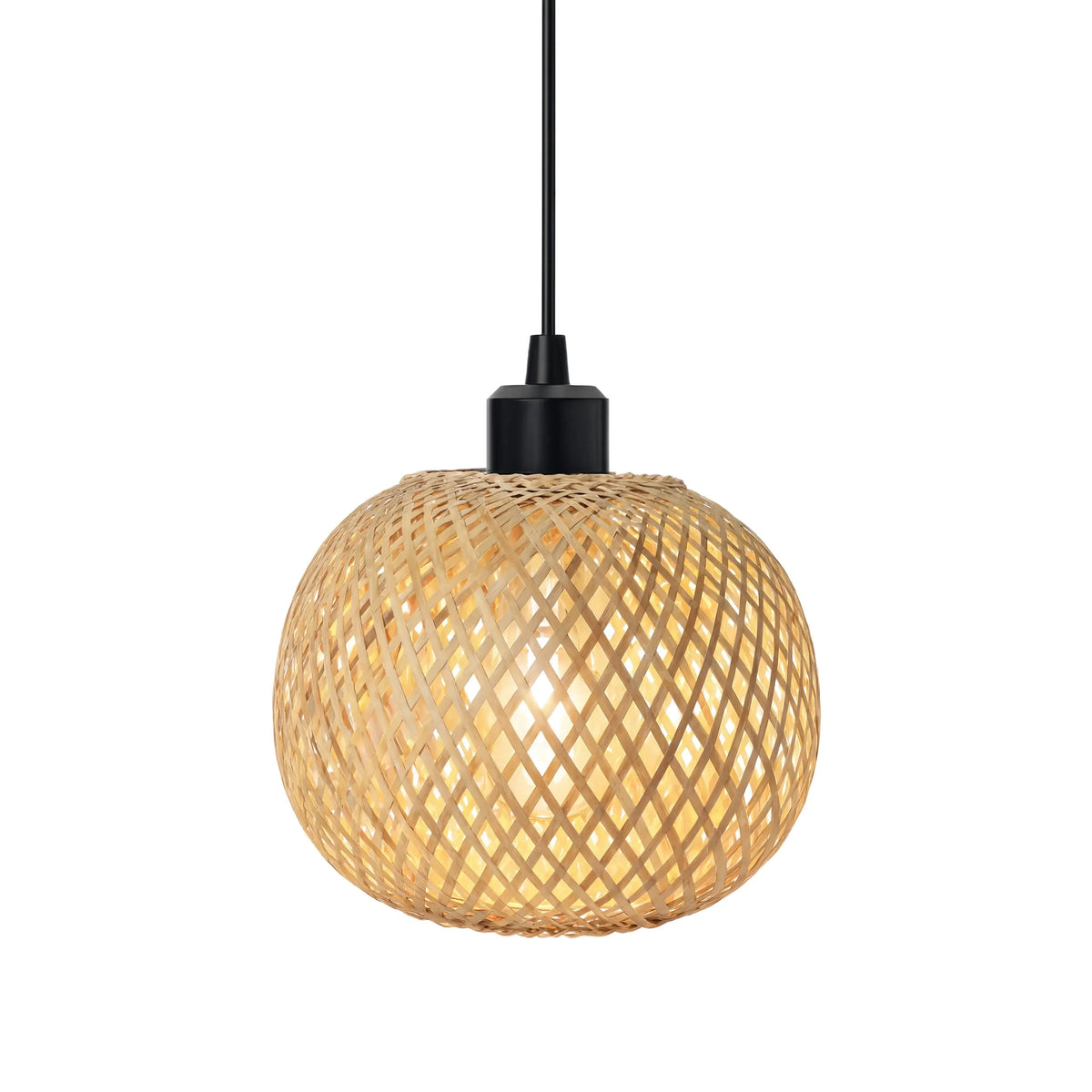 Andros handwoven rattan ball pendant light