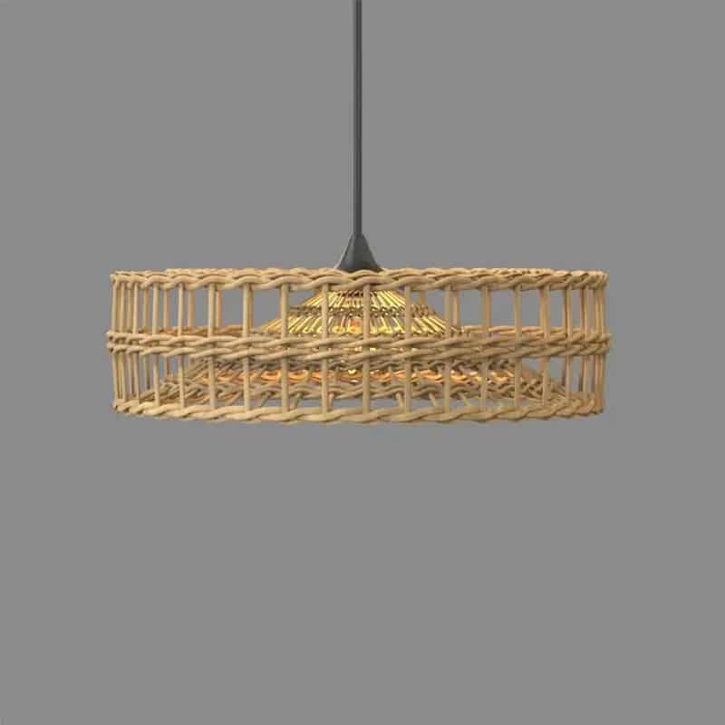 Modern egg-shaped handwoven rattan pendant light