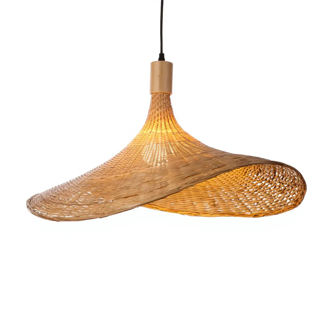 Méltémi rattan straw hat pendant light