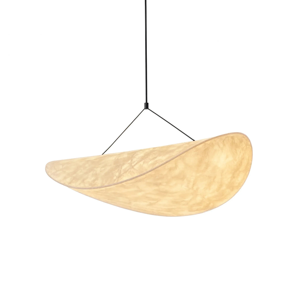 Cythère white fabric sail pendant light