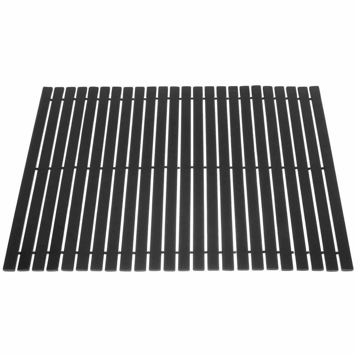 Graphic bamboo slat area rug