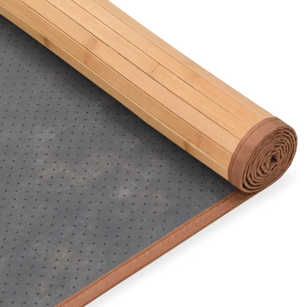 Foldable non-slip smooth bamboo floor mat – close-up detail (2)