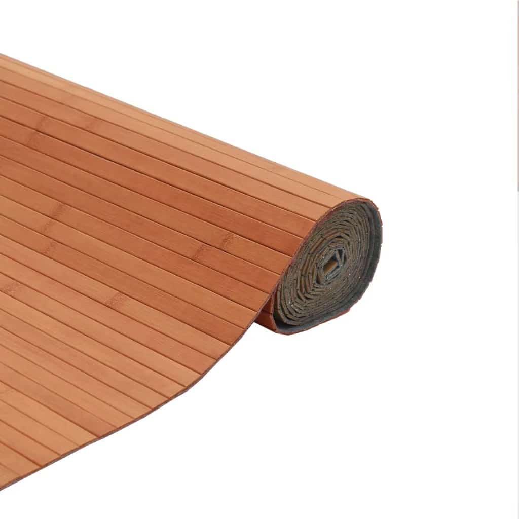 Foldable rectangular golden brown bamboo mat – close-up detail (2)