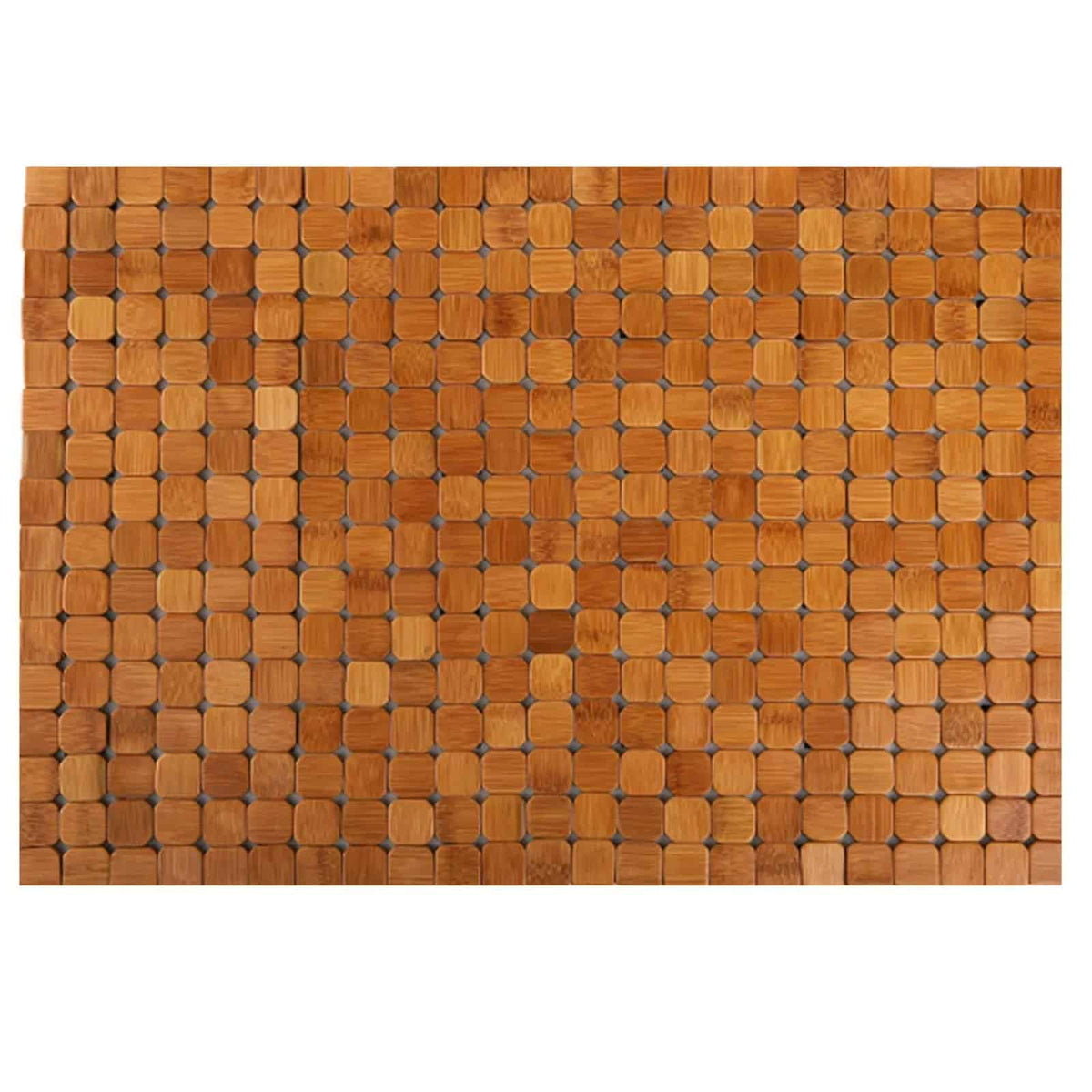 Foldable indoor-outdoor bamboo slat rug