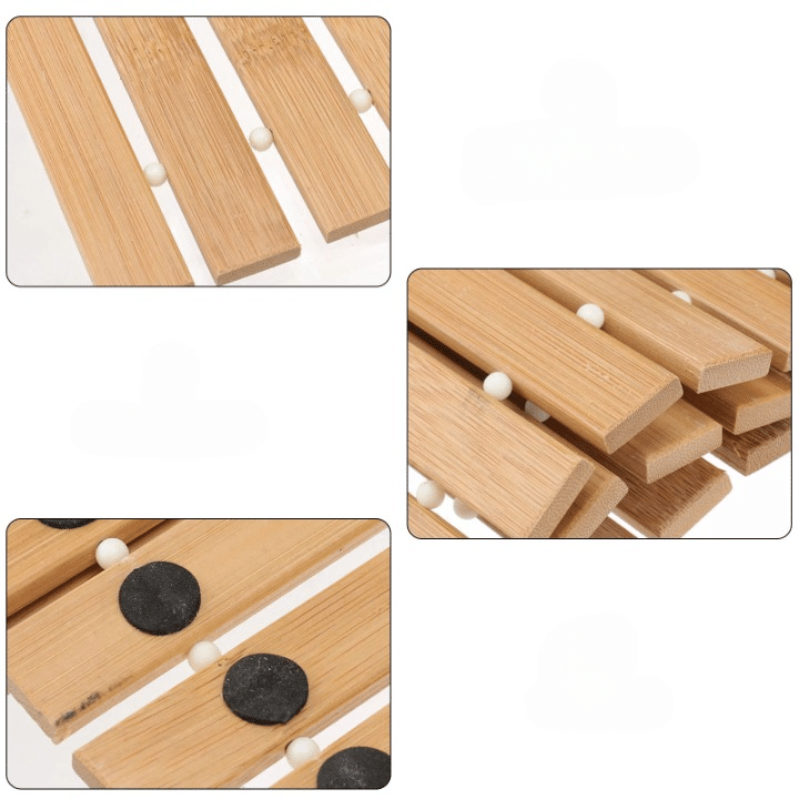 Smooth water-resistant bamboo slat mat – multiple views