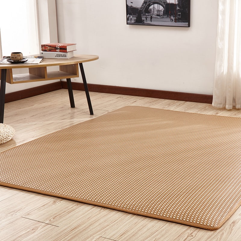 Thick rattan tatami-style play and relaxation mat – shown in a room setting (3)