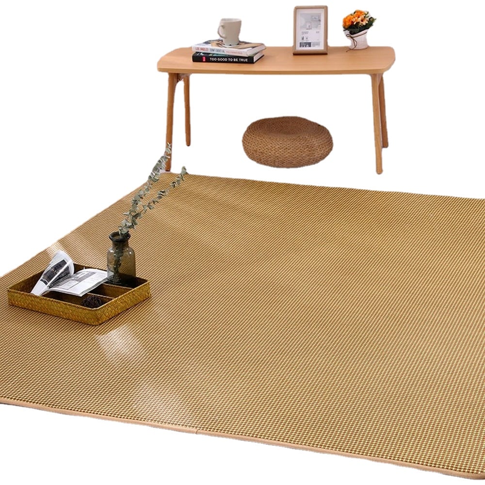 Thick rattan tatami-style play and relaxation mat – shown in a room setting (5)