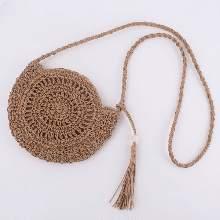 Soft round handwoven straw bag – another view (4)
