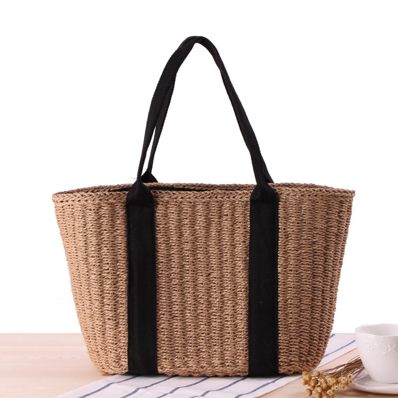 Woven rattan handbag – another view