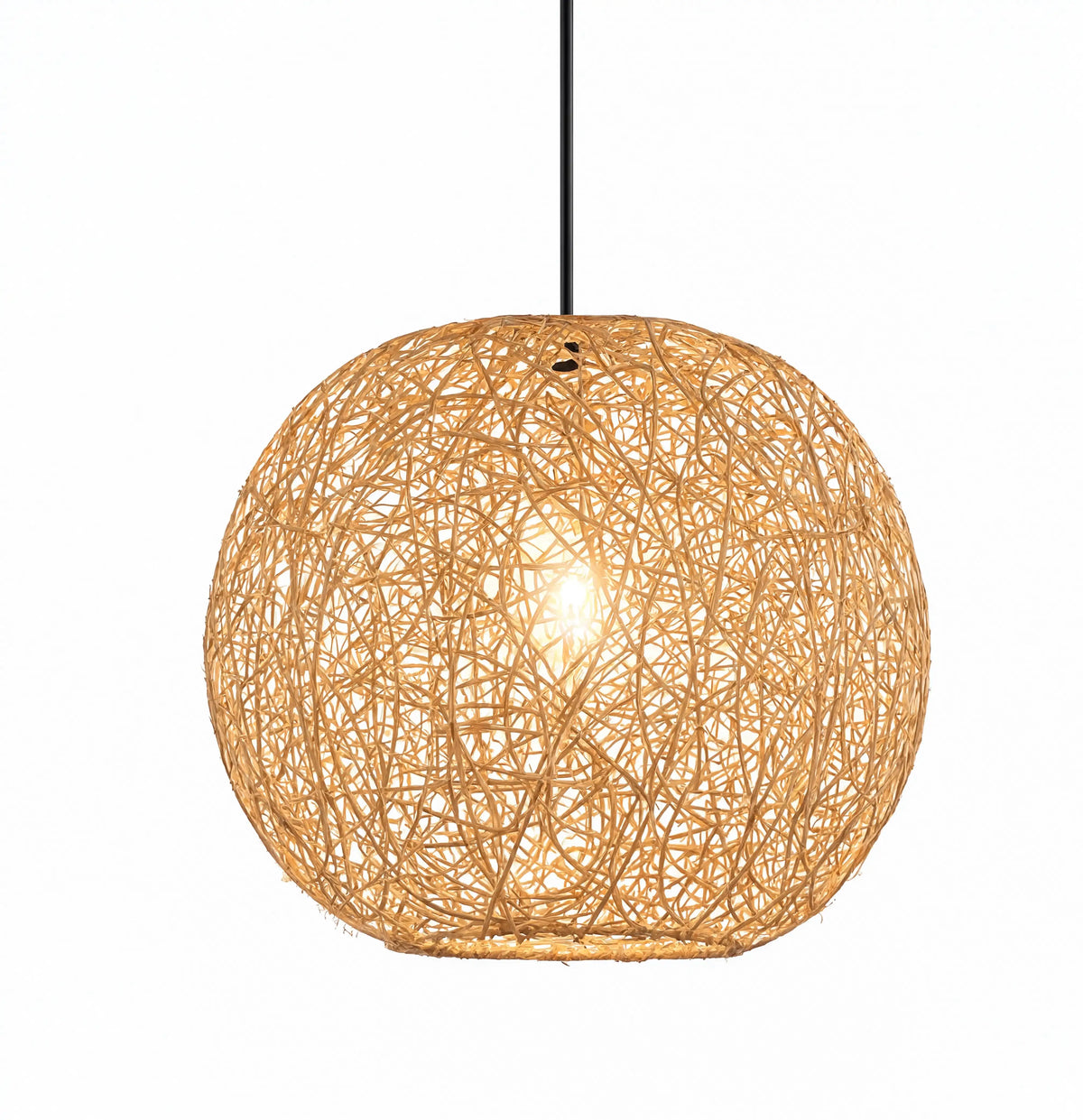 Sifnos rattan globe pendant light