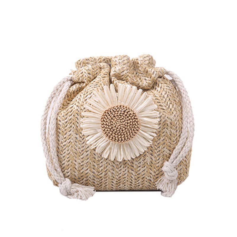 Everyday woven rattan purse – brown variant, another view