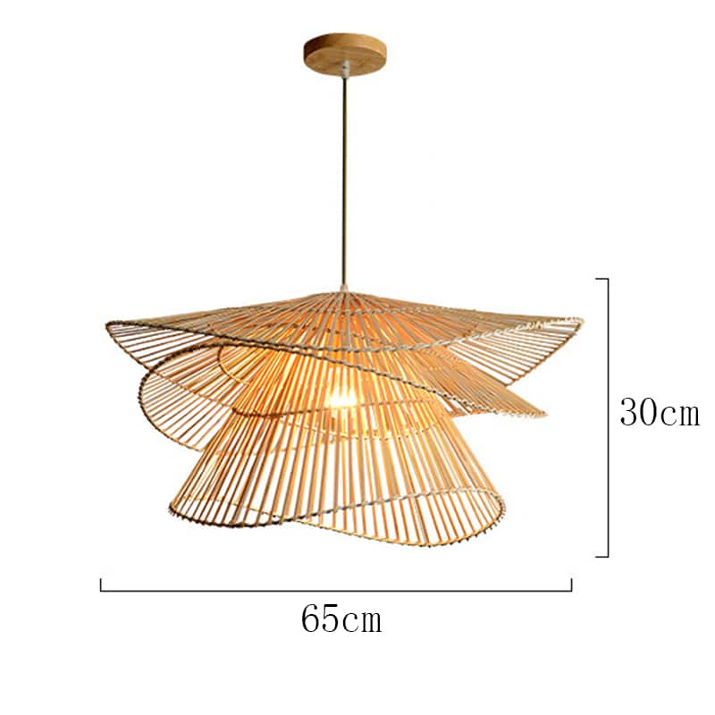 Multi-tier concentric handwoven rattan chandelier – dimensions diagram (2)