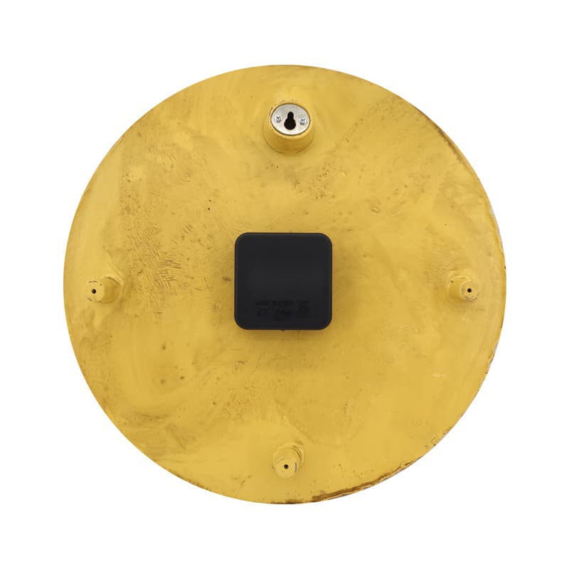 Outdoor rattan-look wall clock – close-up detail (2)