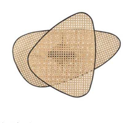Retro rounded handwoven rattan wall light