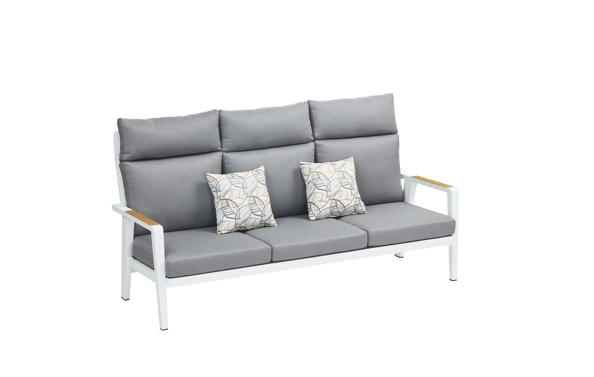 Marius white aluminum patio set with reclining armchairs and lift-top table – another view (3)