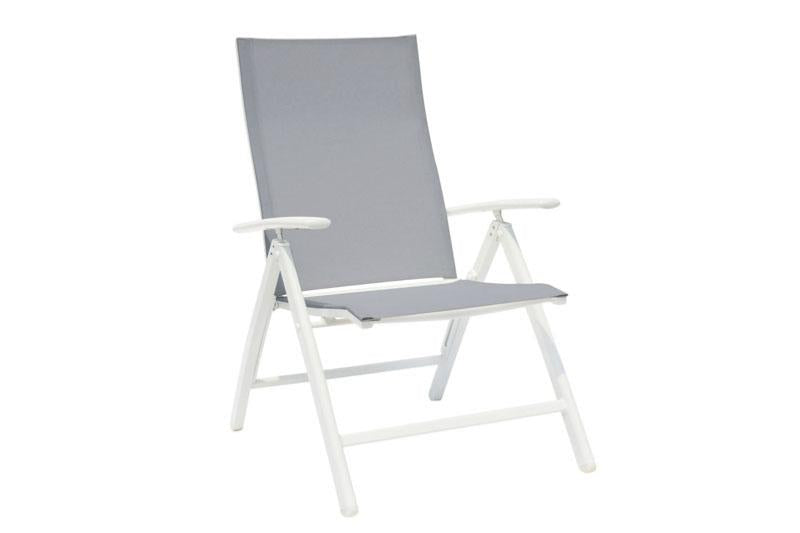 Piky white aluminum patio lounge chair