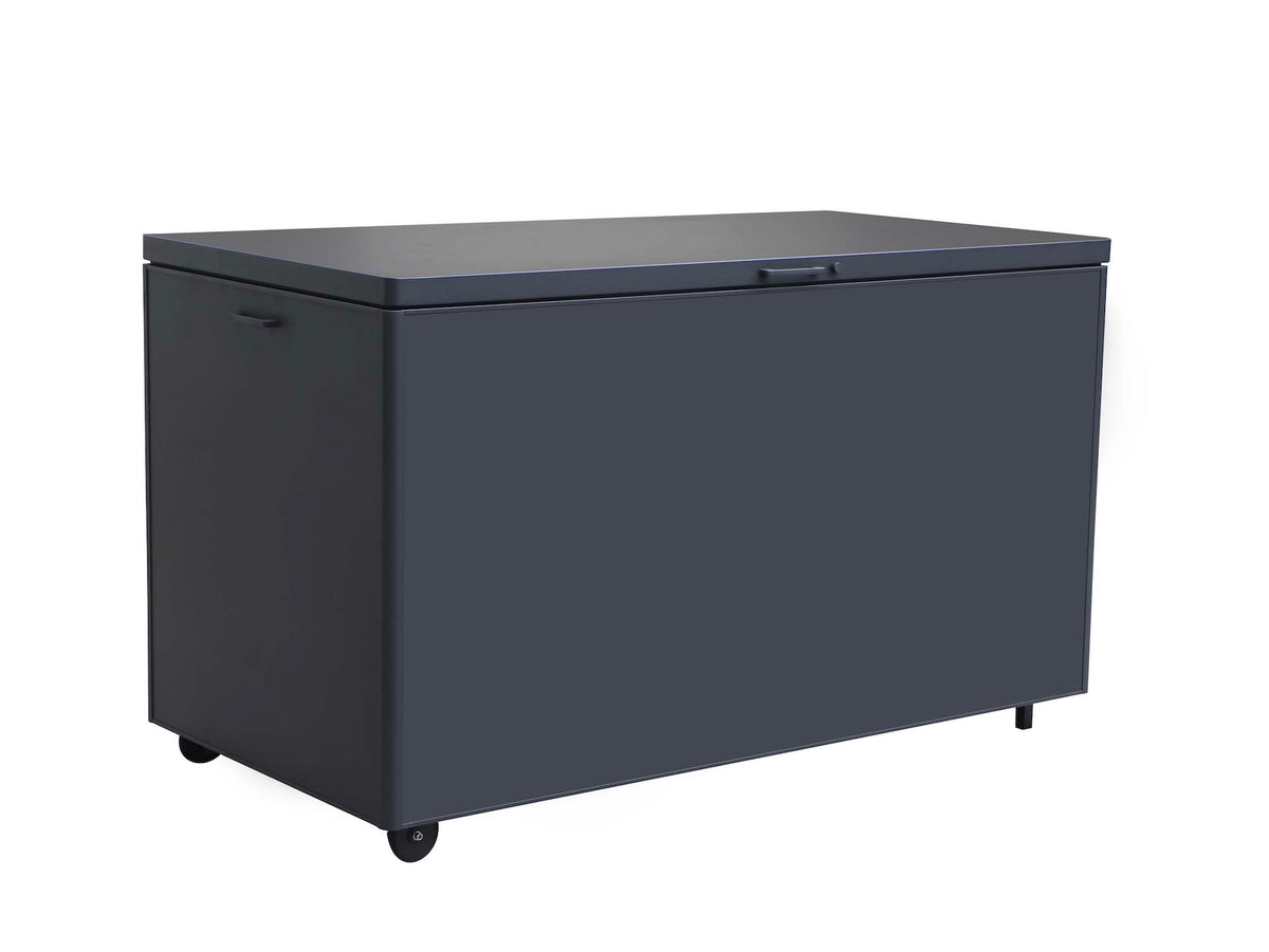 Easy charcoal aluminum deck box with wheels