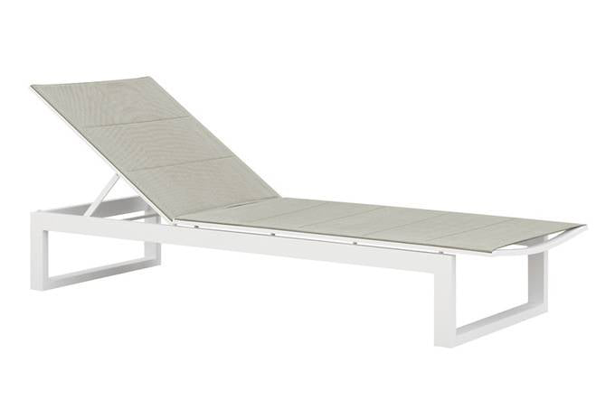 Como taupe chaise lounge set of two with side table