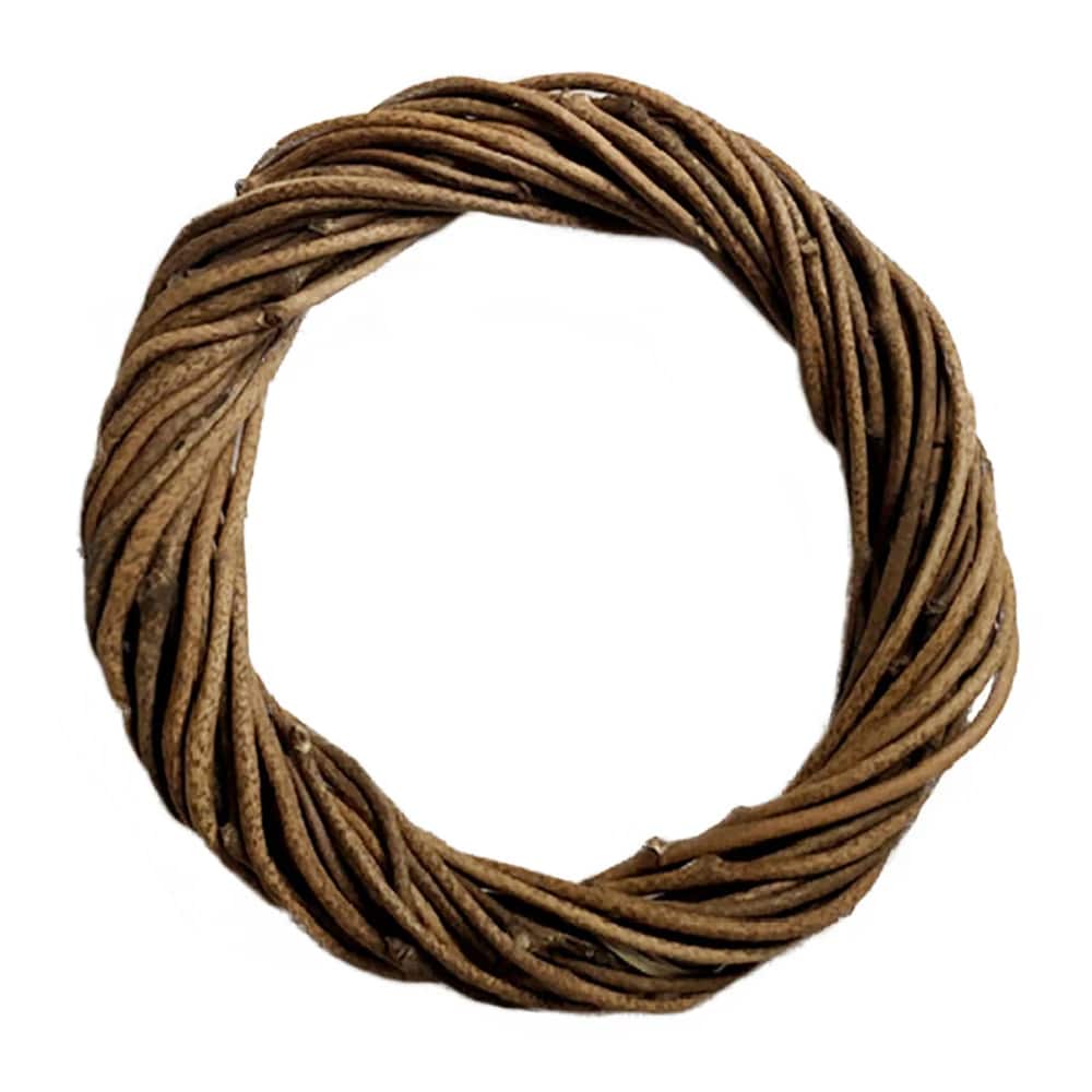 Raw wicker Christmas wreath base to decorate