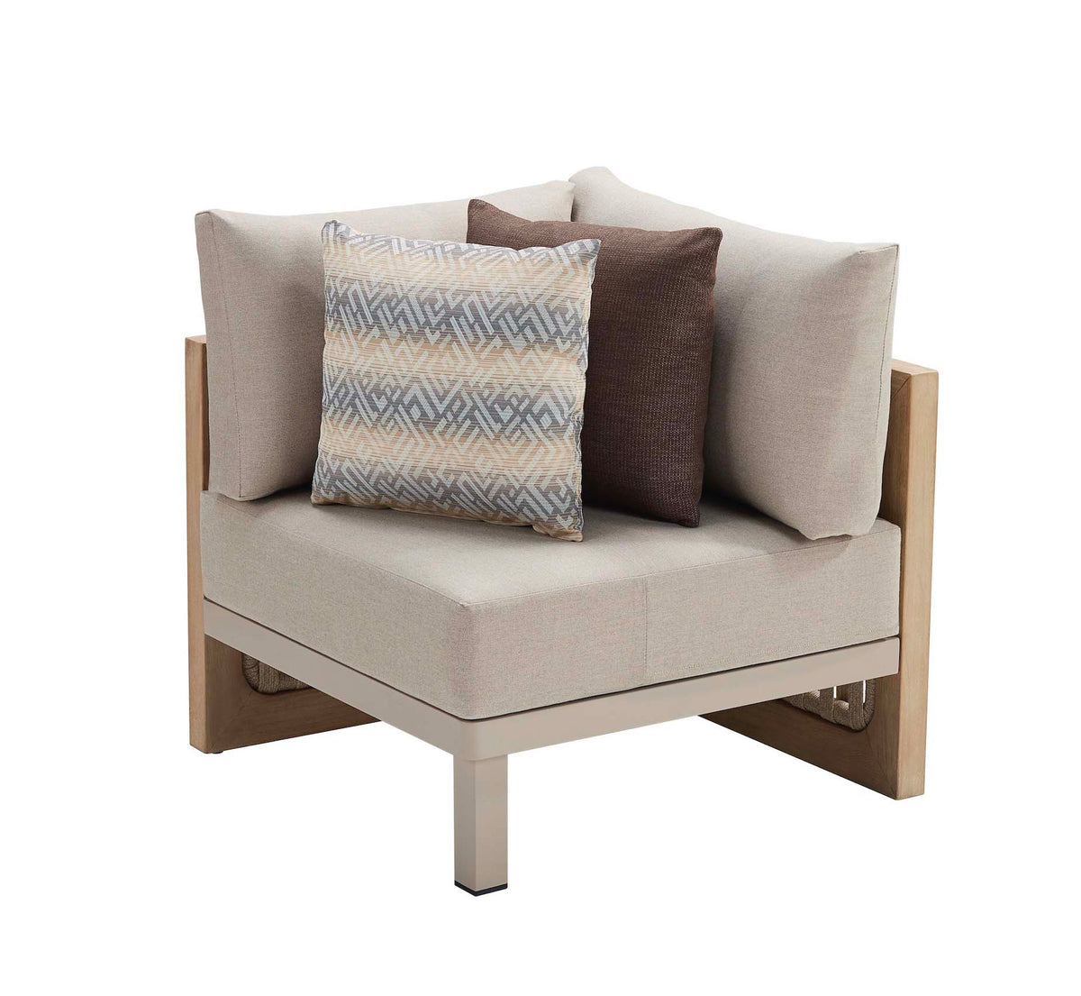 Palma solid teak and rope corner sofa with teak-top coffee table – another view (3)