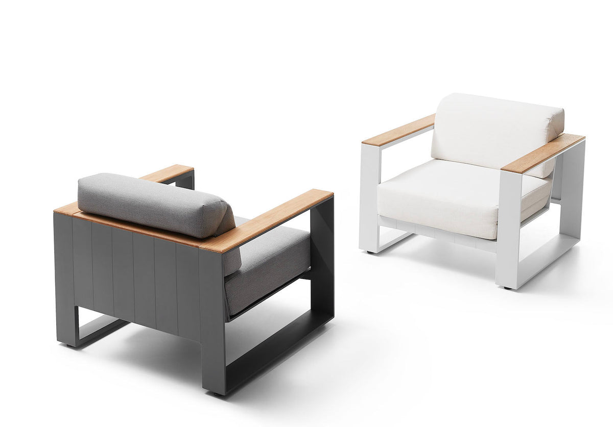 Sofy aluminum and teak modular outdoor sectional – another view