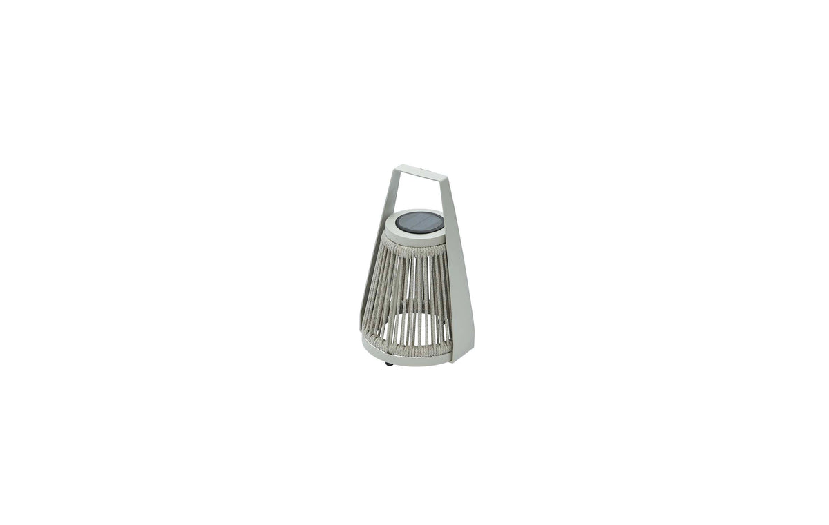 Milan beige rope solar outdoor lamp – another view