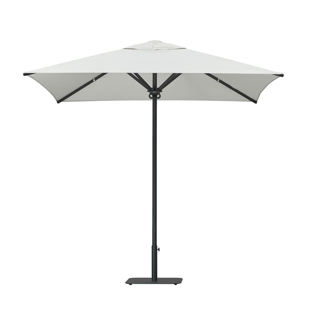 Loli aluminum patio umbrella with acrylic canopy, 2.5 x 2.5 m