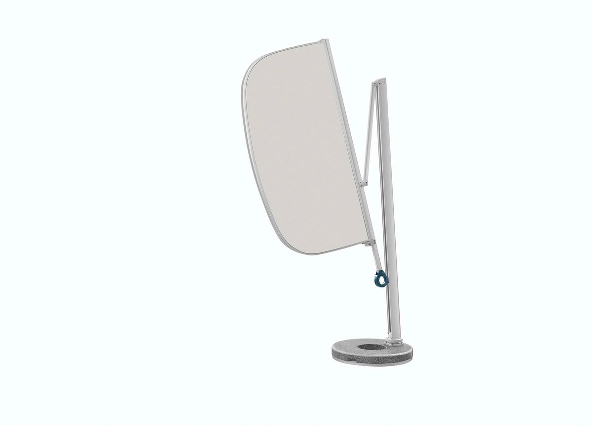 Alice white aluminum offset umbrella with acrylic canopy – another view (3)