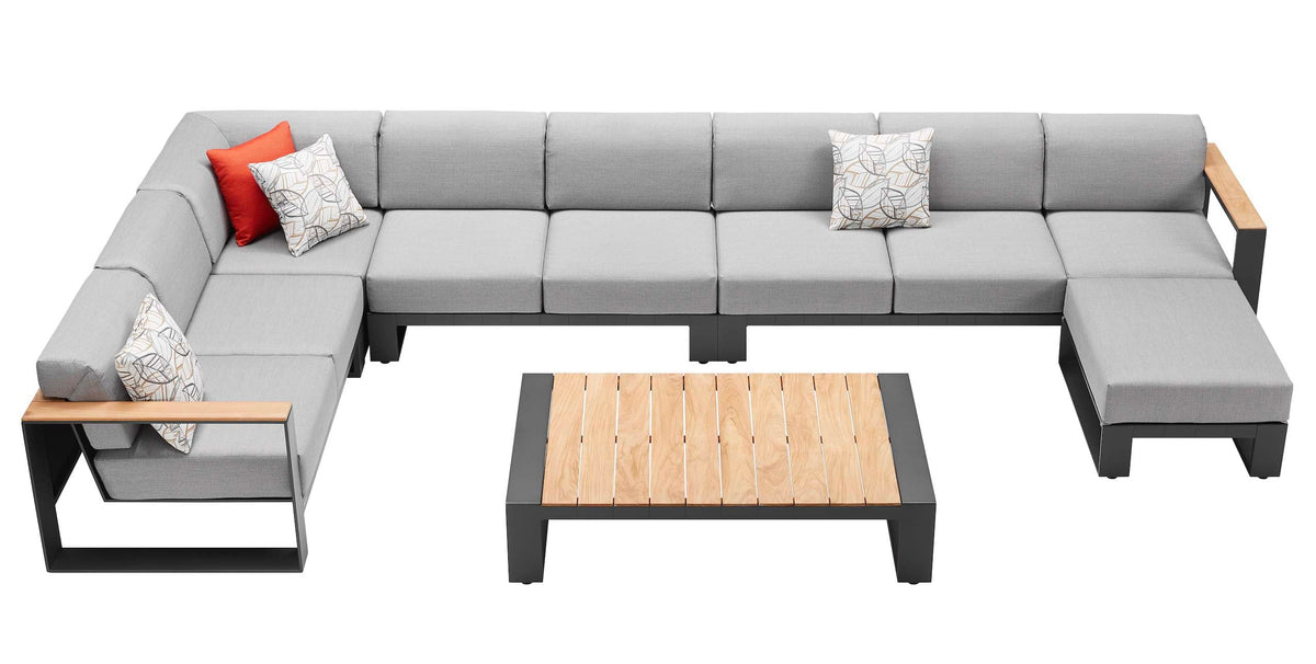 Sofy multi-use aluminum outdoor pouf – another view