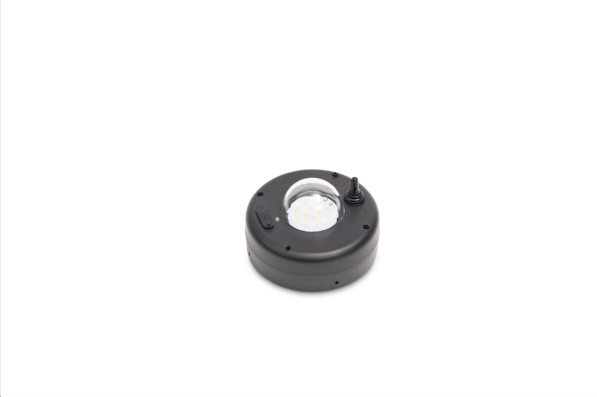 Moon travertine solar outdoor lamp, small – close-up detail