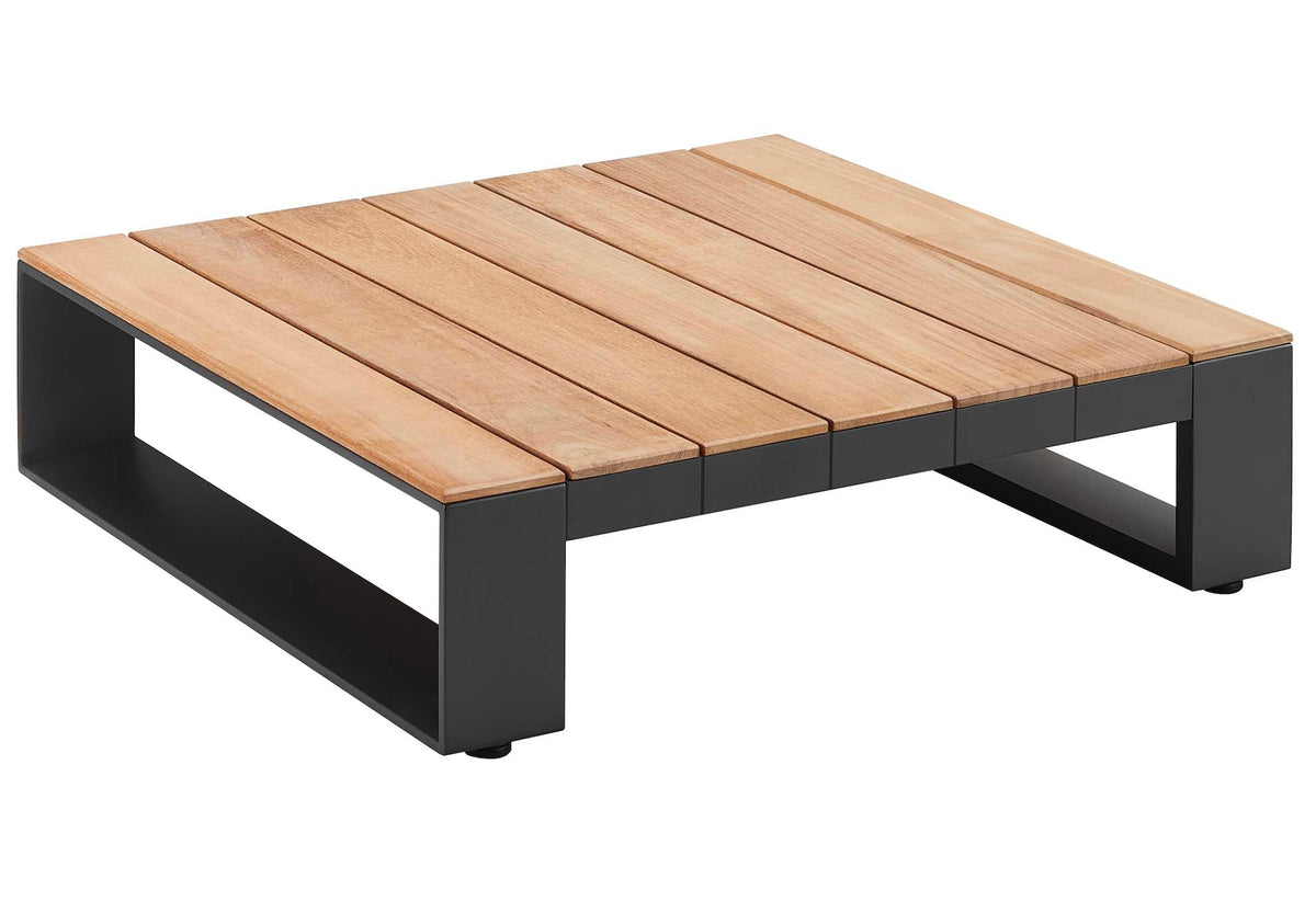 Sofy Plus 8-seat aluminum and teak outdoor sectional – another view
