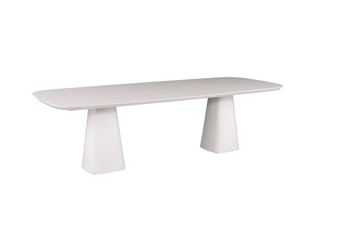 Milo aluminum ceramic-top outdoor dining table for eight
