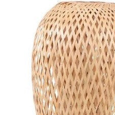 Handwoven natural rattan lantern lamp shade – close-up detail (2)
