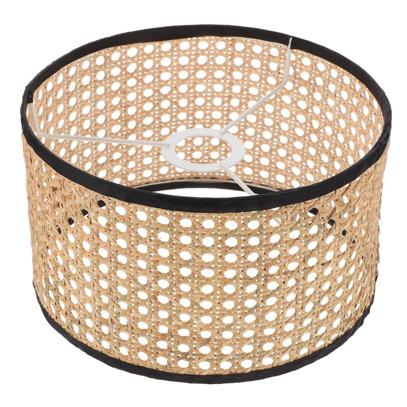 Retro handwoven rattan lamp shade