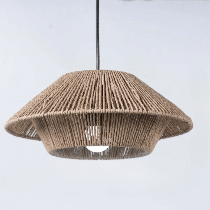 Vintage round woven paper lamp shade