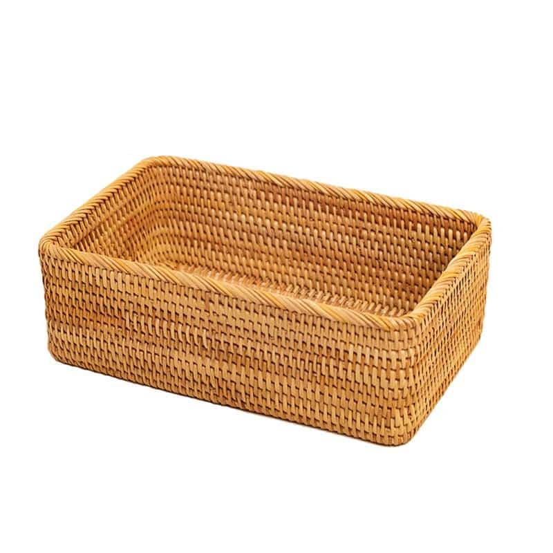 Decorative natural rattan box with a fitted lid – XXL variant, another view