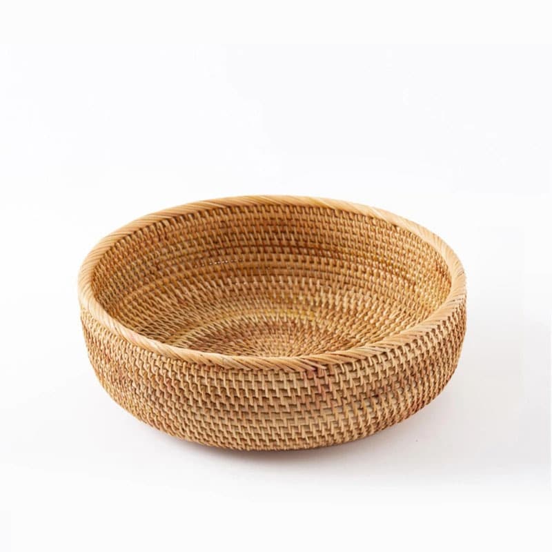 Round handwoven rattan fruit and vegetable basket – M variant, another view