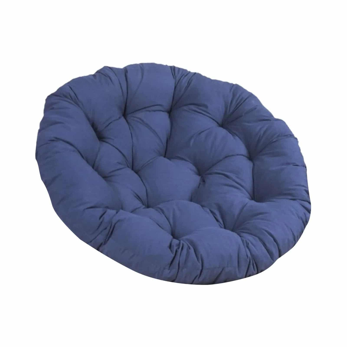 Round padded cushion for a rattan chair – blue version, another view