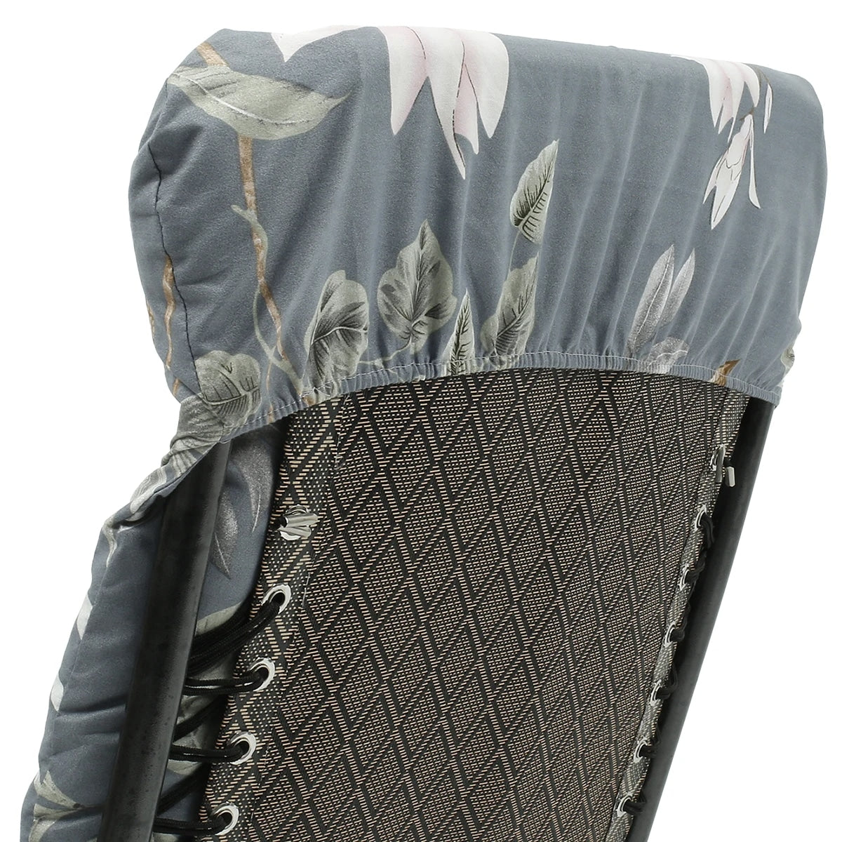 Foldable floral-print sun lounger cushion – close-up detail