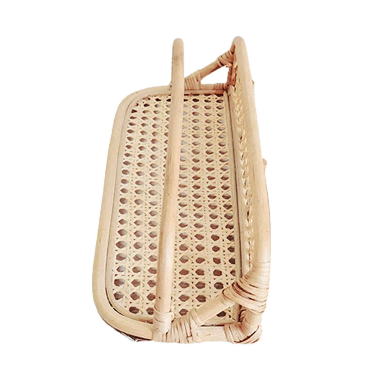 Hand-braided rattan wall hanger with metal hooks – another view (3)