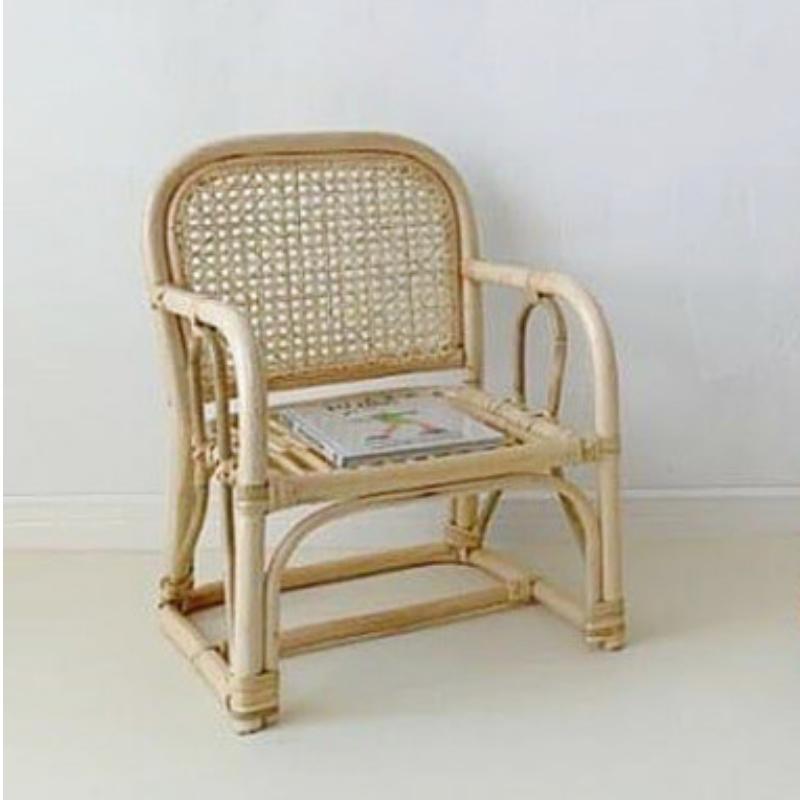 Square rattan kids mini armchair