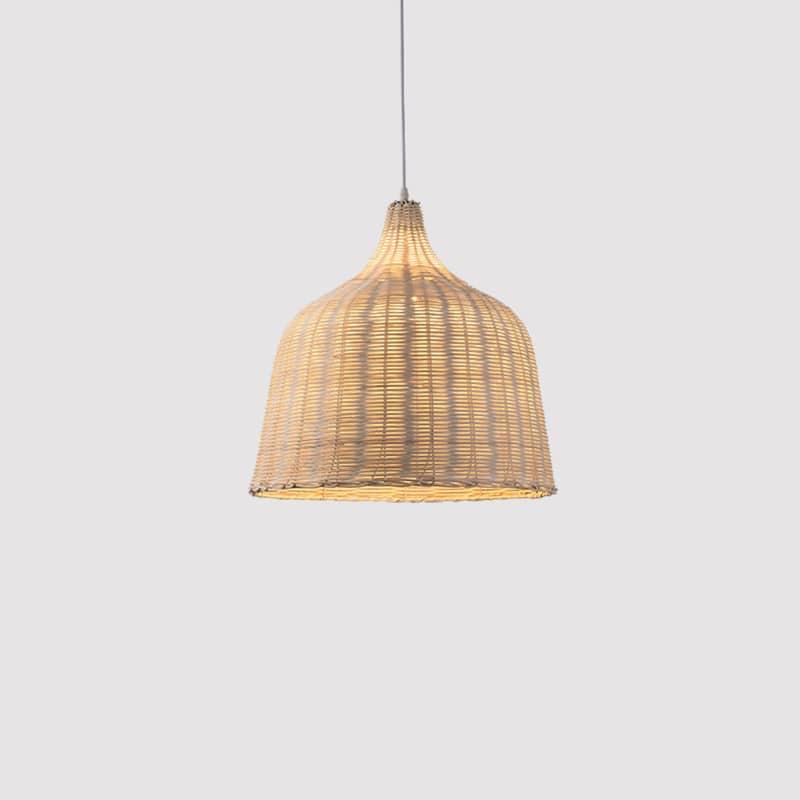 Japanese-style openwork rattan pendant light – another view (2)