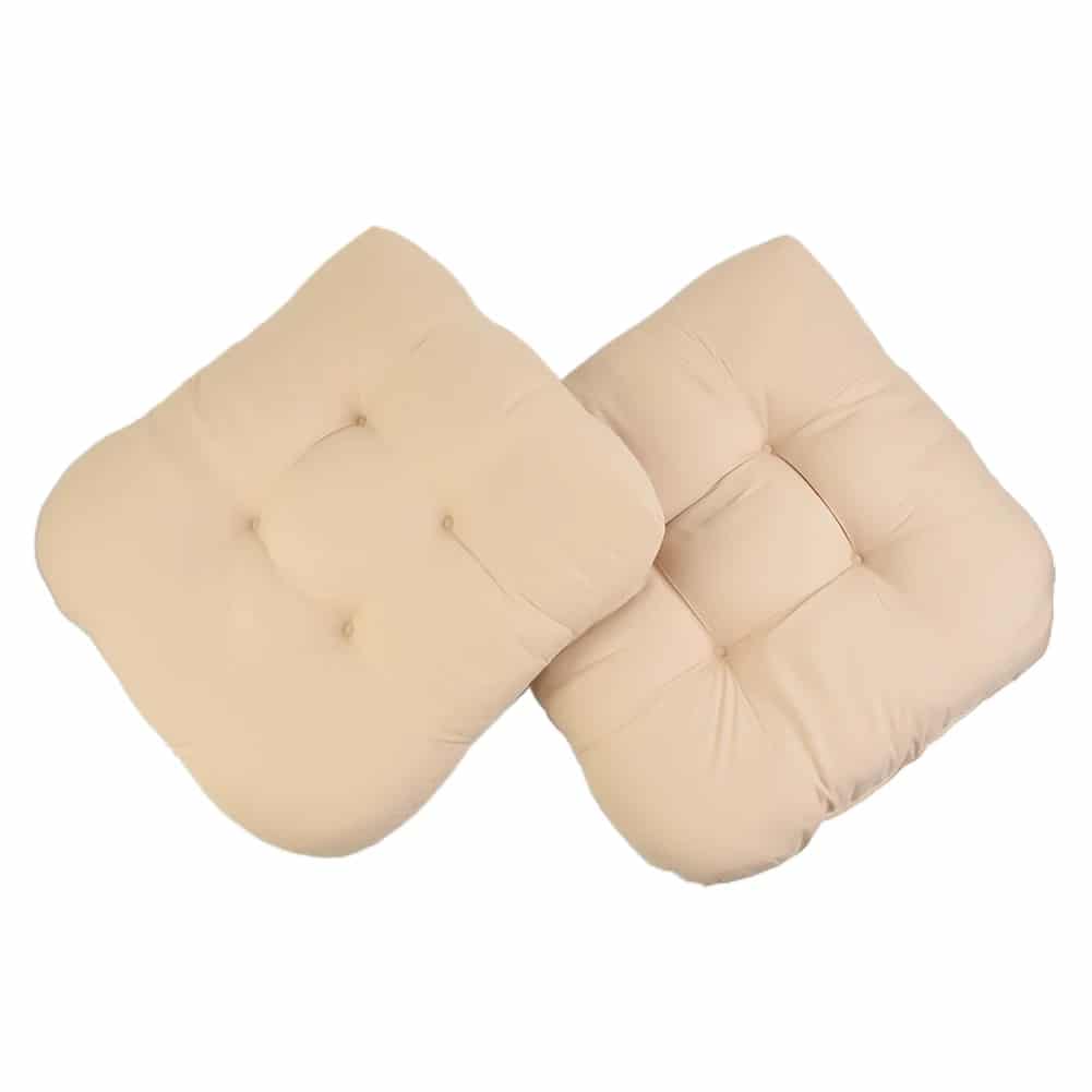 Set of two beige cushions for rattan chairs – another view (2)