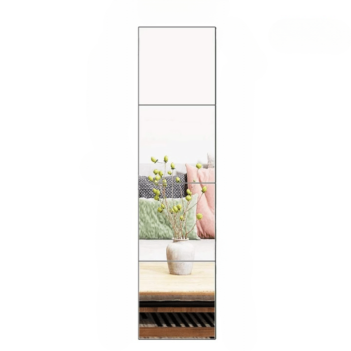 Set of four flexible acrylic mirror panels